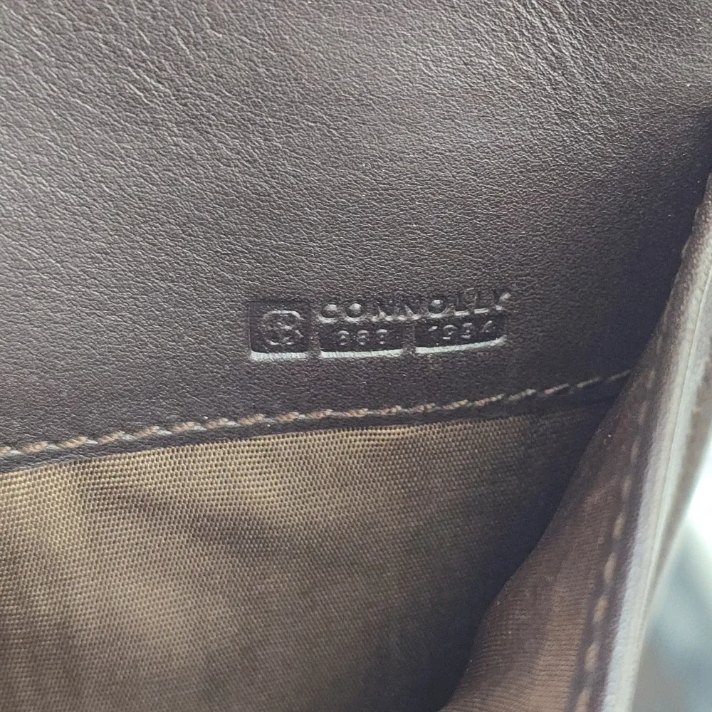 Connolly Dark Brown Soft-Grained Leather Document Pouch 15″x11″ – Compact & Luxe